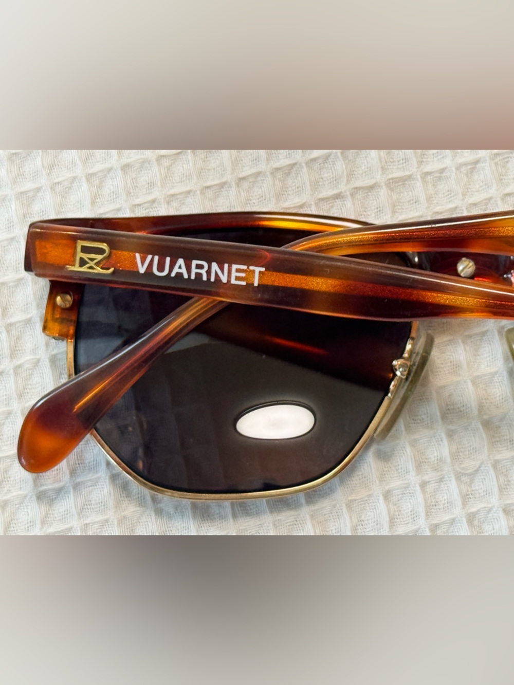 Vuarnet Tortoiseshell Sunglasses with Dark Lenses made in France